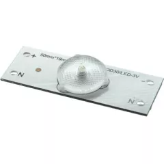 Элемент светодиодной планки для подсветки ЖК панелей (50x18 мм, 1 круглая линза, 3V) - Элемент светодиодной планки 3V - Радиомир Саратов