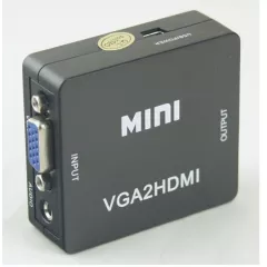 КОНВЕРТЕР SVGA в HDMI (In:VGA-гнездо (video)+Джек-3,5мм (audio) Out: HDMI гнездо +кабель USB-AM / miniUSB (0,5м) в комплекте - SVGA в HDMI конверторы - Радиомир Саратов