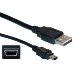 КАБЕЛЬ USB-AM / miniUSB (штек.5pin) 1.0м L-24; цвет:черный - USB-AM x miniUSB - Радиомир Саратов