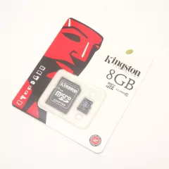 Flash card micro SDHC 8GB (class10)+(адаптер SD) KINGSTON Тайвань - Карты памяти SD, microSD, USB флешки - Радиомир Саратов
