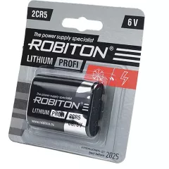 БАТАРЕЙКА ЛИТИЕВАЯ   6203 ( 2CR5 )  Robiton PROFI   Lithium   (6.0V 1600mah) ) BL-1  Для фотоаппаратов, фотовспышек - 2CR5 (6203) Литиевые батарейки - Радиомир Саратов
