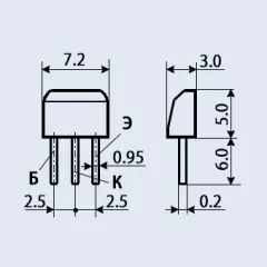 Транзистор биполярный КТ315Б  n-p-n  корпус КТ-13 - Кремниевые - Радиомир Саратов