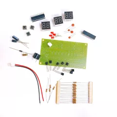 КОНСТРУКТОР LED - ЧАСЫ  C51 на микросхеме AT89C2051 КОМПЛЕКТ деталей; 6-разрядов,7сегм.индикаторы; кнопки; резисторы; разъем 2pin с проводами; разъем-гнездо 2pin; св/диоды красные; транзисторы S8550; стабилизатор 78L05; конденсаторы 25V/100µF, 25V/10µF; э - Конструкторы для начинающих электронные - Радиомир Саратов