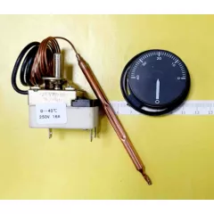 Терморегулятор капиллярный для тепловентиляторов, обогревателей, водонагревателей 3pin 0-40C AC250V, 16A, под клемму 6,3мм L-капиляра 1,0 (WKC-40S2/WKC-40C2) - Терморегулятор капиллярный для умывальника, дачного душа, тепловентилятора и т.д - Радиомир Саратов