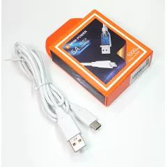 КАБЕЛЬ USB-AM x Type-C (штекер) 1.0M 5A М9t; Круглый в резиновой изоляции; d=4мм; цв:Белый - без подсветки - Радиомир Саратов