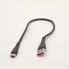 КАБЕЛЬ USB-AM x Type-C (штекер) 0.3М MRM "G04"; круглый; d=3мм; цвет: Черный -  0.3M - Радиомир Саратов