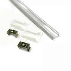 Профиль алюминиевый (Накладной) GENERAL+ Матовый рассеиватель+Аксессуары(2заглушки+саморезы) ( Габар: 14ммх7ммх2м ) ( Для св/д ленты: 8-10мм ), ЦЕНА за 2м (Хлыст),поликарбонат, 523500 - Алюминиевый профиль для светодиодных лент  - Радиомир Саратов