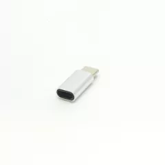 ПЕРЕХОДНИК microUSB (гнездо) USB- Type-C (штекер) OTG T-14A Миниатюрный (длина=23мм); цв: Серебристый (OTG USB Flash Driver) (Переходник V8-TIPE-C OTG T-14A металл) - microUSB-AM x Type-C  (OTG) - Радиомир Саратов