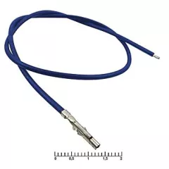 Контакт питания (гнездо) на проводе L=30см (MF-F 4,20mm AWG20 0,3m blue) (Синий) (Для разъемов серии MINI-FIT) - низковольтные контакты проводом к MINI-FIT - Радиомир Саратов