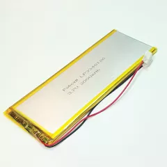 АККУМУЛЯТОР LP 3348126-PCM (126х48х3,3мм) 3,7v 3000mAh Li-Pol (с платой защиты- PCM), (элемент) провода под пайку - С платой защиты - Радиомир Саратов