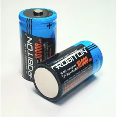 АККУМУЛЯТОР 1,2v 10000mAh Ni -Mh 33600, тип "D", HR20/R20, (33.6х61.5мм)  10000mAh ( ROBITON ) - Аккумуляторы R20, тип "D" бытовые - Радиомир Саратов