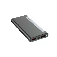 Аккумулятор внешний 10000mAh  LDNIO PQ1019 Ultra Compact  2*USB + Type-C Выход: 3A, max 18W; + кабель USB/microUSB; цв; серый     Универсальный внешний аккумулятор (2*USB + Type-C Выход: 3A, max 18W Gray) - Внешние аккумуляторы POWER BANK для заряда мобильных устройств - Радиомир Саратов