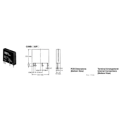 Твердотельное реле (SSR) однофазное,   2A, 100-240V AC, управл. сигнал: 24V DC (19.2-28.8V DC), метод управления: Z (при переходе тока через "ноль"), монтаж: пайка (PCB), OMRON G3MB-202P, 24,5x5,5x20,5мм - Реле твердотельные импортные - Радиомир Саратов