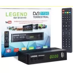 Цифровая ТВ приставка  LEGEND RST-B1201HD ( ресивер ) ПЛАСТИК. корпус (DVB-T2) внеш.Б.П. DC 5v 2A; Интерфейс HDMI/ HDCP: HDMI 1.3/HDCP 1.2 / Выходы аудио-видео сигнала : HDMI (576p/720p/1080i/1080p) / USB2.0 / RCA CVBS(V) - композитный видеосигнал / RCA A - Приставки DVB-T2 (ресиверы) для телевизора - Радиомир Саратов