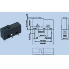 Микропереключатель оконечный, 3pin, ON-(ON), AC 220/250V 3A, под пайку, 20x6x10мм, DIP, нормально замкнут, корпус: серый (SM5-00N-116, KW11-AA1B, SM-G, MSW-1)) - Микропереключатель (20х6х10мм) - Радиомир Саратов