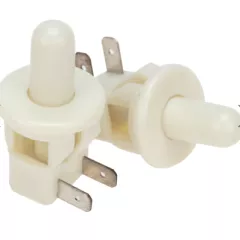 Кнопка, 2pin, ON-(OFF), AC 220/250V 2.5A, под клеммы 4.8мм, корпус: белый (PBS-19C) - Кнопки размыкания - Радиомир Саратов