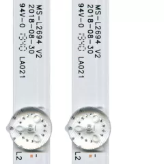 Светодиодная планка для подсветки ЖК панелей 24" (6V) (4+4линзы) MS-L2694 V2 (комплект 2 планки по 415 мм 4+4линзы) - 24" - Радиомир Саратов