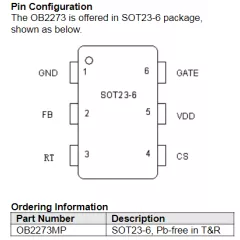 Микросхема OB2262MP  orig  (Марк. 62F46E/62…/62B21/62xxx/OB2262)    SOT23-6 - Микросхемы драйверы MOSFET и IGBT - Радиомир Саратов