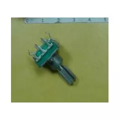 Энкодер  5pin   16,5х17,5х7,5мм EC16 (на 24 положения, 3+2pin, L=20mm)  (33044) мет.ручка с накаткой d-6мм , разрезная , круг  (№12.1 с кнопкой 11х18 L=20мм)    Шаттл а/м - Энкодеры (Шаттл) - Радиомир Саратов