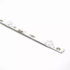 Светодиодная планка для подсветки ЖК панелей (4линзы) 43" (3V)(D6) SZKK43D04-ZC29AG-06E 4S1P 393х12мм (Uпит=3В на каждую линзу) провод с 8 штекерами на конце, линзы квадратные, платформа алюмин - 3V  - Радиомир Саратов