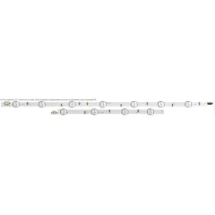Светодиодная планка для подсветки ЖК панелей 43" 3V (7линз+4линзы-2части) V5DF-430DCB-R1 (890 мм, 11 линз), планка из 2-х частей - 3V  - Радиомир Саратов