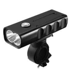 Фонарь св/диодный для велосипеда  HZ-667 передний фонарь (зарядка от microUSB): 2LED -3 режима работы /LED индикация / влагозащищенный корпус (алюминиевый сплав) /цвет: черный / материал крепления: износостойкий нейлон; кабель microUSB-USB в комплекте - Для велосипеда св/д фонари - Радиомир Саратов