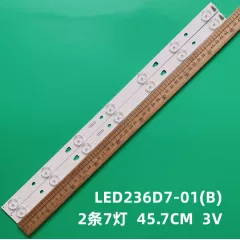 Светодиодная планка для подсветки ЖК панелей 24" (3V) (7линз) LED236D7-01(B) (457 мм, 7 линз) - 24" - Радиомир Саратов