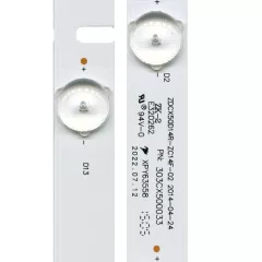Светодиодная планка для подсветки ЖК панелей 50"(3V) (7линз+7линз) ZDCX50D14L/R (1000 мм, 14 линз) (из двух частей ZDCX50D14L-ZC14F-02/ZDCX50D14R-ZC14F-02) - 50" - Радиомир Саратов