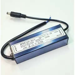 Драйвер для светильников, 600mA, 68-88V, 40-54W, вх: AC 220-250V, вых. разъем: штекер 5,5х2,1мм, металл, IP65 Влагозащ., 103x37x25мм, (Амстронг/ 40w-54w) - Напряжение питания: 220VAC - Радиомир Саратов