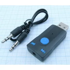 Car Bluetooth v 4.1+EDR адаптер "BT390" поддер профиль Bluetooth A2DP stereo; Слот: USB; Hands Free(встроен. микрофон); раб. диапазон -10м; (кабель mini Jack 3.5)-в компл; устанав. в машину, ур1*6442 - Bluetooch-приемники (AUX / USB для Авто)  - Радиомир Саратов