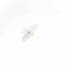 Коннектор - переходник миниатюрный пластиковый прямой на трубку с конусами 2/5мм на 2/5мм; длина = 22мм - Помпы воздушные, водяные, клапаны - Радиомир Саратов