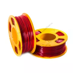 Материал для печати для 3D принтера Филамент Geek Filament PETG. Ruby Transparent / Красный / 1.75 мм 1кг   T плавления в диап. 225°С-235°С ; Предел прочности:31 МПа; удлинение при разрыве 3.1 %; Твердость по Шору- 77;  упак: 205 х 215 х 75 мм - PETG материал для 3D печати. - Радиомир Саратов