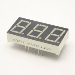 Индикатор цифровой KEM- 5361BR  красный  7-сегм. 12pin (38х18х7мм)  3-разрядный - Семисегментные LED - Радиомир Саратов