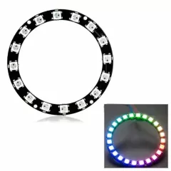 Светодиодное кольцо из 16 св/диодов RGB с чипом адресации WS2812 (в корпусе LED 5050) - Матричные индикаторы - Радиомир Саратов
