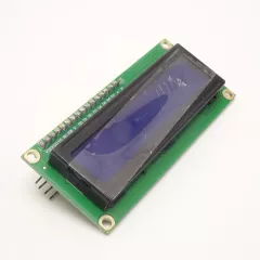 ЖК индикатор символьн. LCD1602 (2ряда х 16знаков/ Синяя подсв) с встроенным модулем  I2C ; Uпит=5v; t: -20+70°; габар: 80х36мм - Символьные - Радиомир Саратов