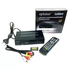 Цифровая ТВ приставка Eplutus DVB-165T (ресивер ) (DVB-T2 ) Процессор:GX6701; USB2.0 ( запись и подключение устройств ); LED-дисплей; тюнер 1хRF (IEC-TYPE, IEC169-2 female); Диапазон частот: 174-230MHz (VHF) / 470-862MHz (UHF); Видео дек: MPEG-2, MPEG-4,  - Приставки DVB-T2 (ресиверы) для телевизора - Радиомир Саратов