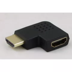 ПЕРЕХОДНИК HDMI ГНЕЗДО на HDMI ШТЕКЕР  УГЛОВОЙ тип1 F/M-R (HAP-016) (BA1125) - HDMI переходники - Радиомир Саратов