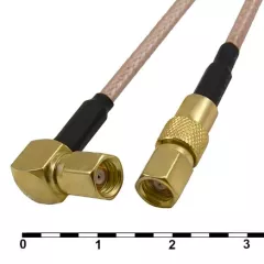 Антенный кабель-переходник SMC-KW3/SMC-KW3-RG316-30 (кабель 30см) вч разъем - SMC - Радиомир Саратов