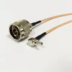 Антенный кабель-переходник CRC9 (штекер угл.) на штекер N-типа (резьба внутренняя, прямой) USB модем  (кабель 20см) вч разъем (ПИГТЕЙЛ) - Пигтейлы, CRC9/TS9-разъемы, переходники (для GSM модемов) - Радиомир Саратов