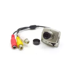 Видеокамера мини JK-309A цвет 1/3"CMOS PAL 380TVL/60 град./объект.-6мм/3Lux/микрофон/подсветка 6LED/на кронштейне/пит. 6-9V (с Б.П.: 9V 500mA в компл)/серая (35х30х27мм)/-10+50C -000182 - Мини CCTV с Подсветкой - Радиомир Саратов