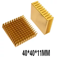 Радиатор алюминиевый Arduino совместимый (40х40х11) золотой без термоленты - Радиатор Arduino совместимый без термоленты - Радиомир Саратов