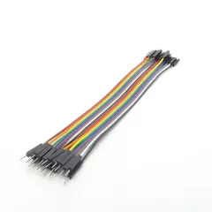 Набор гибких проводов штекер-штекер (M-M) без пайки Набор 20шт; длина- 200мм; разных цветов; для макетирования без пайки; (шлейф) - Наборы гибких проводов для макетных плат (соединительные провода с разъемами)  - Радиомир Саратов