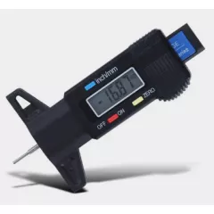 Измеритель глубины протектора шин Цифровой, 0-25 мм, черный, батарея типа LR44 1,5 В в комплект не входит - Измерители глубины - Радиомир Саратов