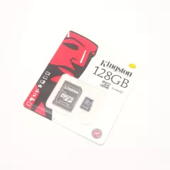 Flash card microSDHC 128GB (class10) (+ адаптер SD) Kingston - Карты памяти SD, microSD, USB флешки - Радиомир Саратов