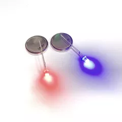СВЕТОДИОД 3мм 2-х цв: Красно-Синий ( 400-800 mcd ) ( Цв.линзы: Белый, Матовый ) Угол свеч: 60°; Udc: 2,0-2,4v; 3pin, общий катод. ( 3019EBW ) -  3мм светодиоды - Радиомир Саратов