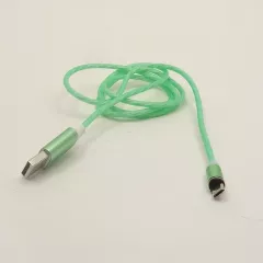 КАБЕЛЬ USB-AM / microUSB (штек.5pin) ver.2.0 LED магнитный 360 градусов 1,0м Круглый; d=3,2мм; цв:зелёный - USB-AM x microUSB - Радиомир Саратов