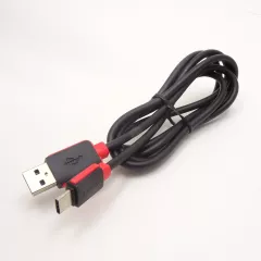 КАБЕЛЬ USB-AM / USB x Type-C (штекер) 1.0 М  C-15/R-10; Круглый в резиновой изоляции; d=4мм; цв: Черный/Белый        (Шнур TYPE-C 1м резин. C-15/R-10 ) - 1.0M - Радиомир Саратов