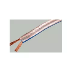 Акустический кабель Алюминий прозрачный 2X0,5 (20AWG) (бухта 100м) (CCA/SCC) (SCC-TR-0.50 2х16/0.20 d=2.3х4.6mm) BLUELINE t: -25С до +40С (PREMIER 25-013/ REXANT 01-6203-3) - Прозрачный-Силиконовая изоляция - Радиомир Саратов