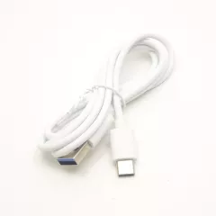 КАБЕЛЬ USB-AM / USB x Type-C (штекер) 1.0 М R-15; Круглый в резиновой изоляции; d=4мм; цв:Белый     (Кабель TYPE-C 1м белый 2А) - 1.0M - Радиомир Саратов