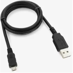 КАБЕЛЬ USB-AM / microUSB (штек.5pin)  ver.2.0  1,0м   Круглый; d=3,2мм; цв: черный/белый - USB-AM x microUSB - Радиомир Саратов